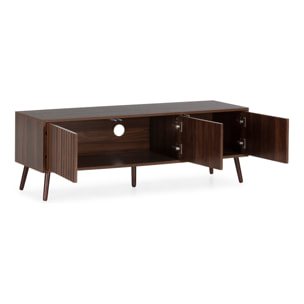 Mueble TV Lluvia 3 puertas efecto Nogal