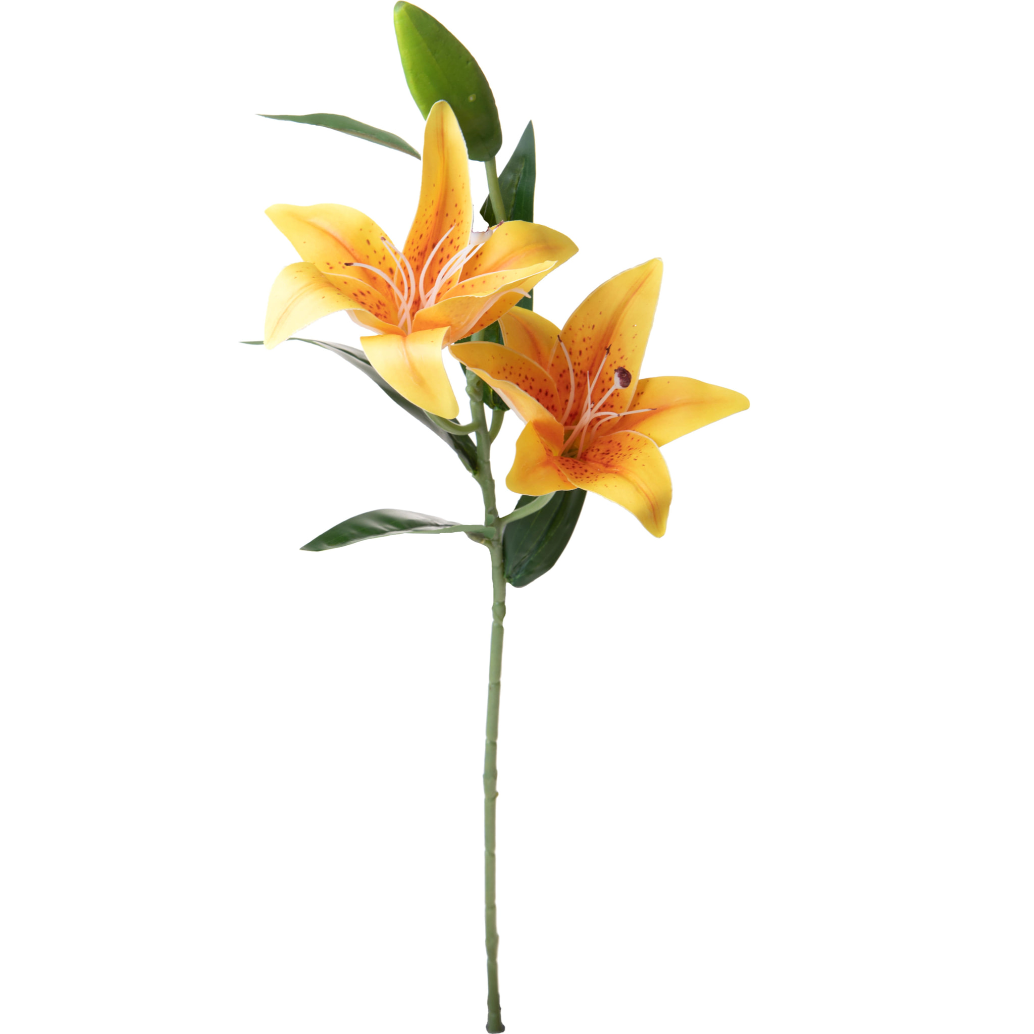 Lilium X2 66 Cm - Pezzi 6 - 18X66X14cm - Colore: Arancio - Bianchi Dino - Fiori Artificiali