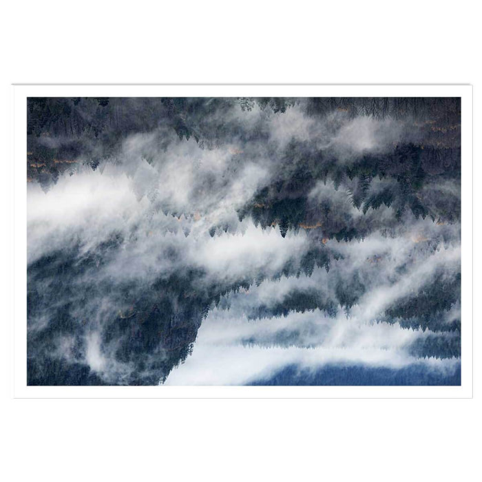 Poster vallée dans le brouillard Affiche seule