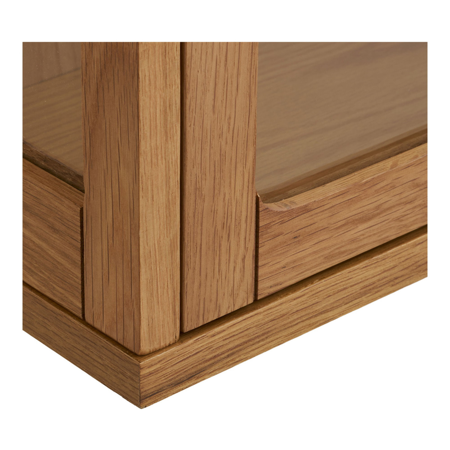 Mobile pensile Zamora in rovere e vetro temperato naturale 40×60 cm