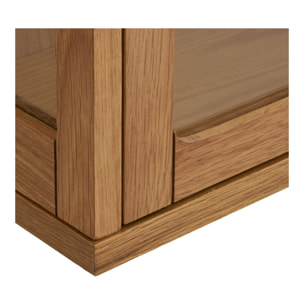 Mobile pensile Zamora in rovere e vetro temperato naturale 40×60 cm
