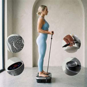 Pack Piattaforma Vibrante con Altoparlante, Bande Elastiche, Telecomando e Gilet Sauna Uomo XL InnovaGoods