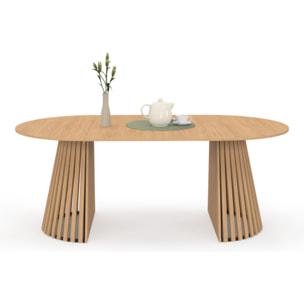 Table à manger ronde extensible Camélia Ø110-200cm
