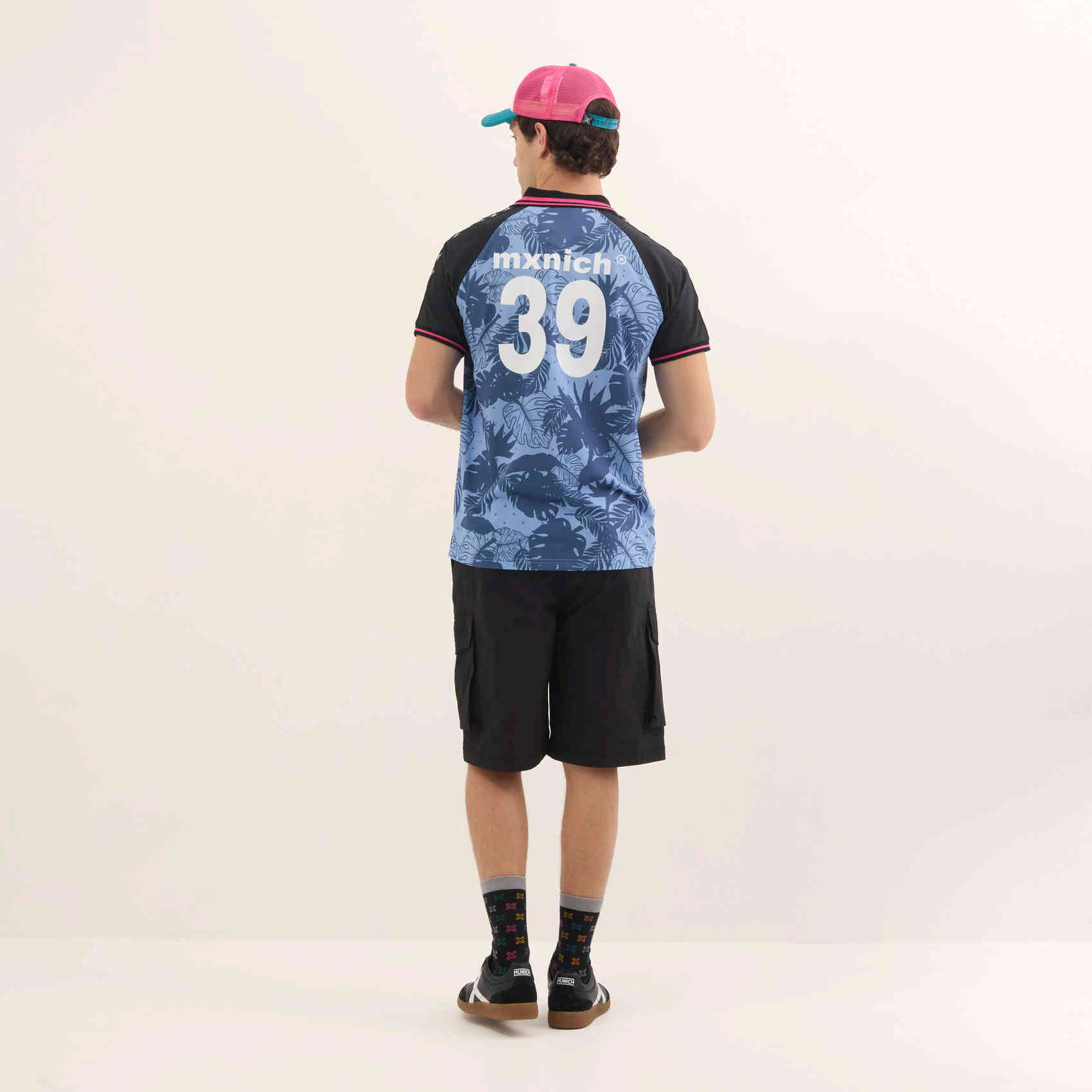 Polo Técnico Retro Estampado Tropical y Gráficos Urbanos STREETWEAR POLO COLE BLUE