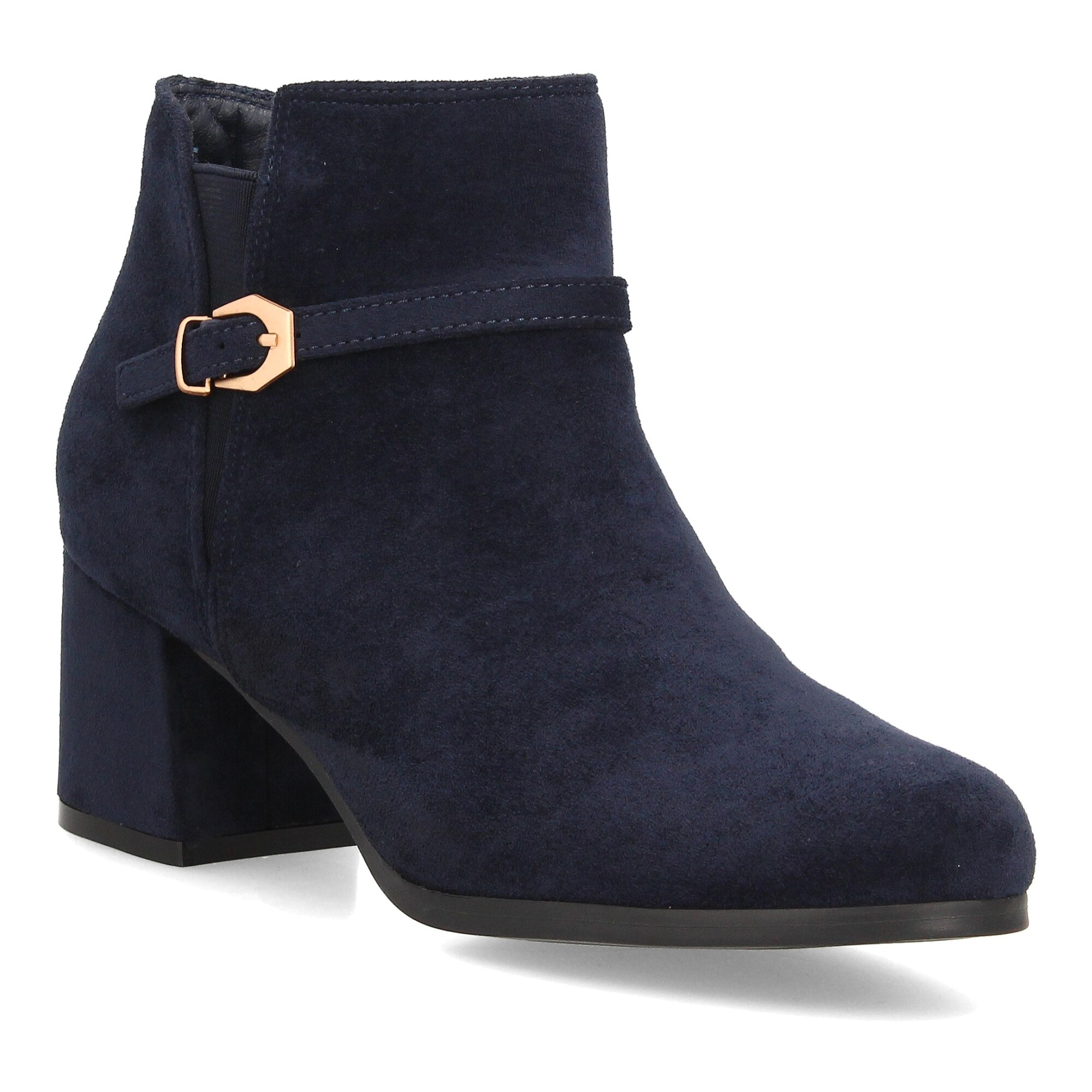 Botines elegantes con hebilla y tacon
