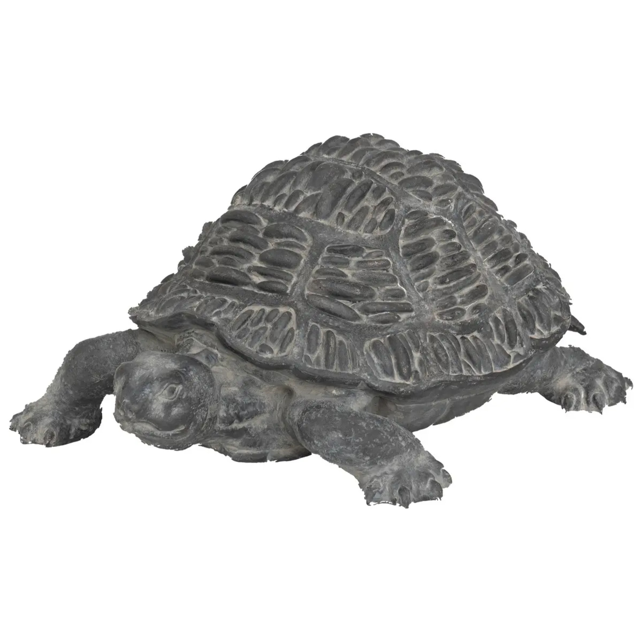Tortue déco extérieur Francky H.21,5cm résine gris