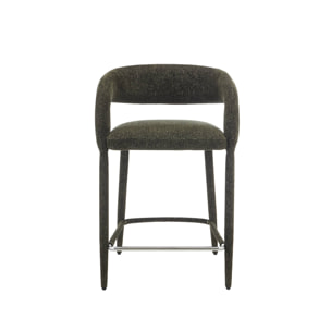 Tabouret de bar contemporain tissu (lot de 2) ALESSIA