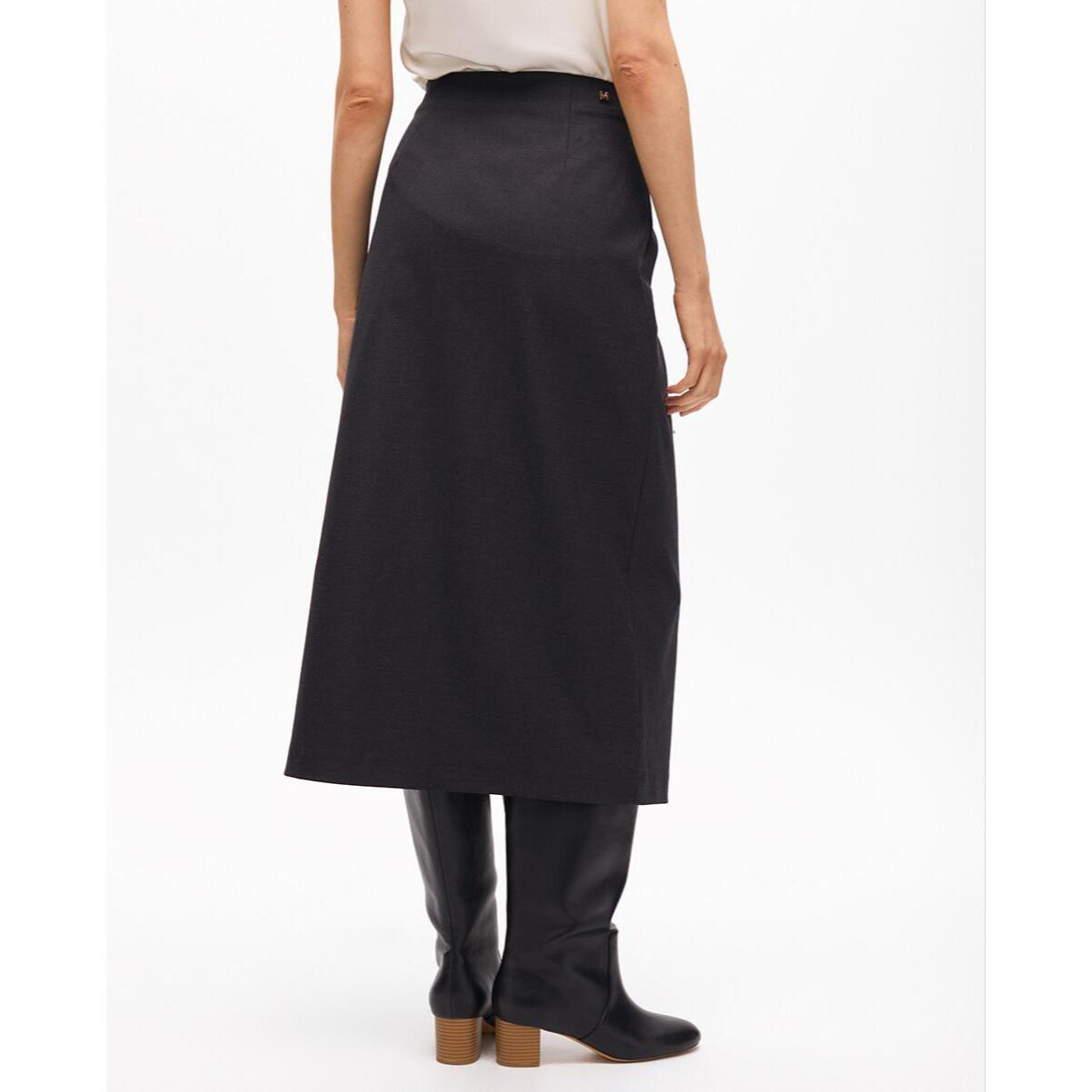 Gonna asimmetrica arricciata