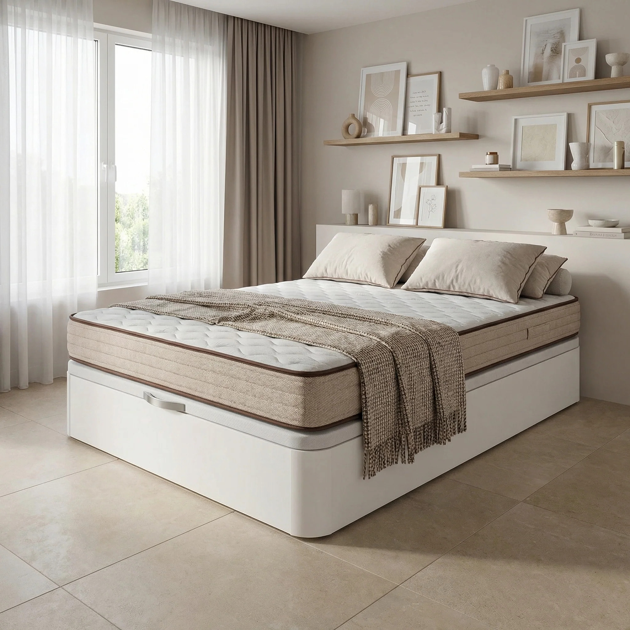 Colchón viscoelástico bambú Deluxe - Tejidos Alta Calidad Altura 16 cm Certificados Sanitized y Oeko-Tex