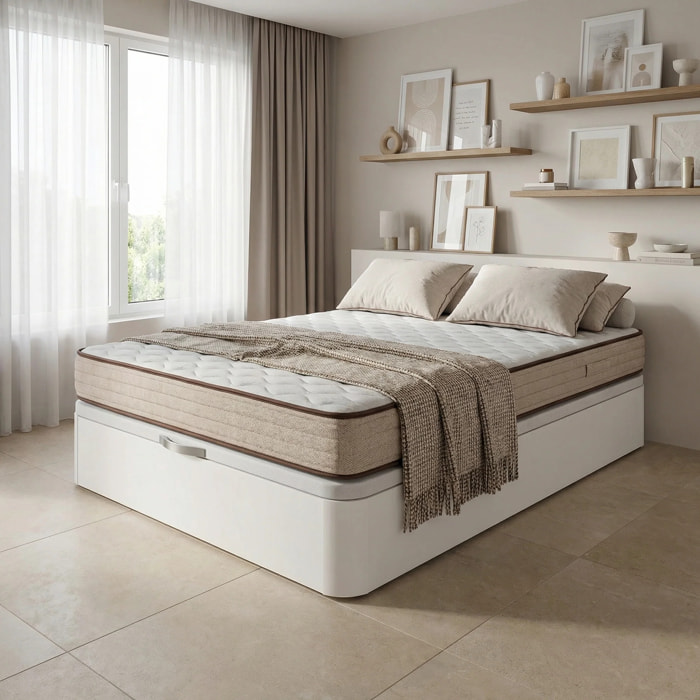 Colchón viscoelástico bambú Deluxe - Tejidos Alta Calidad Altura 16 cm Certificados Sanitized y Oeko-Tex