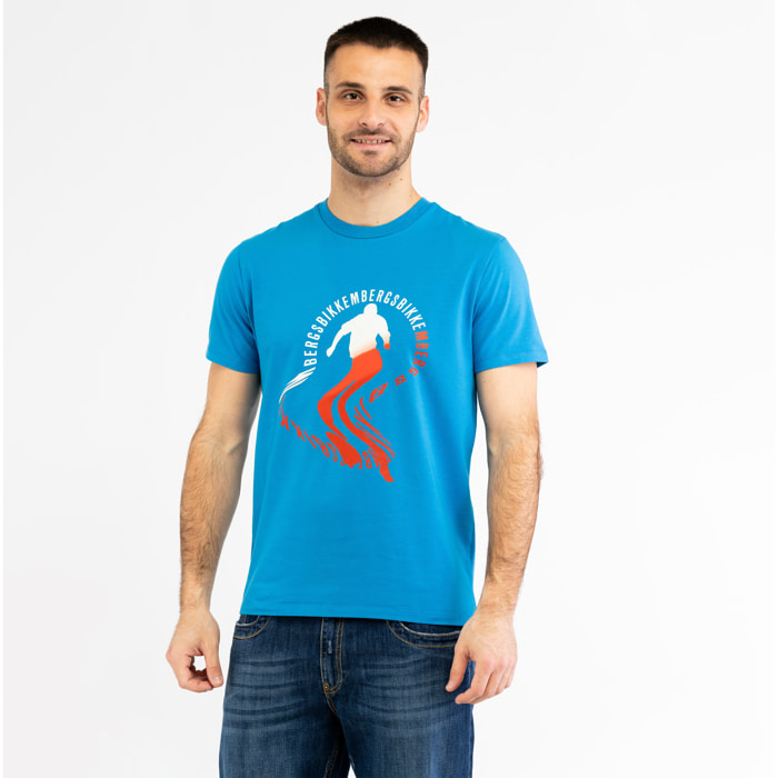 BIKKEMBERGS t-shirt uomo mediterranian blue