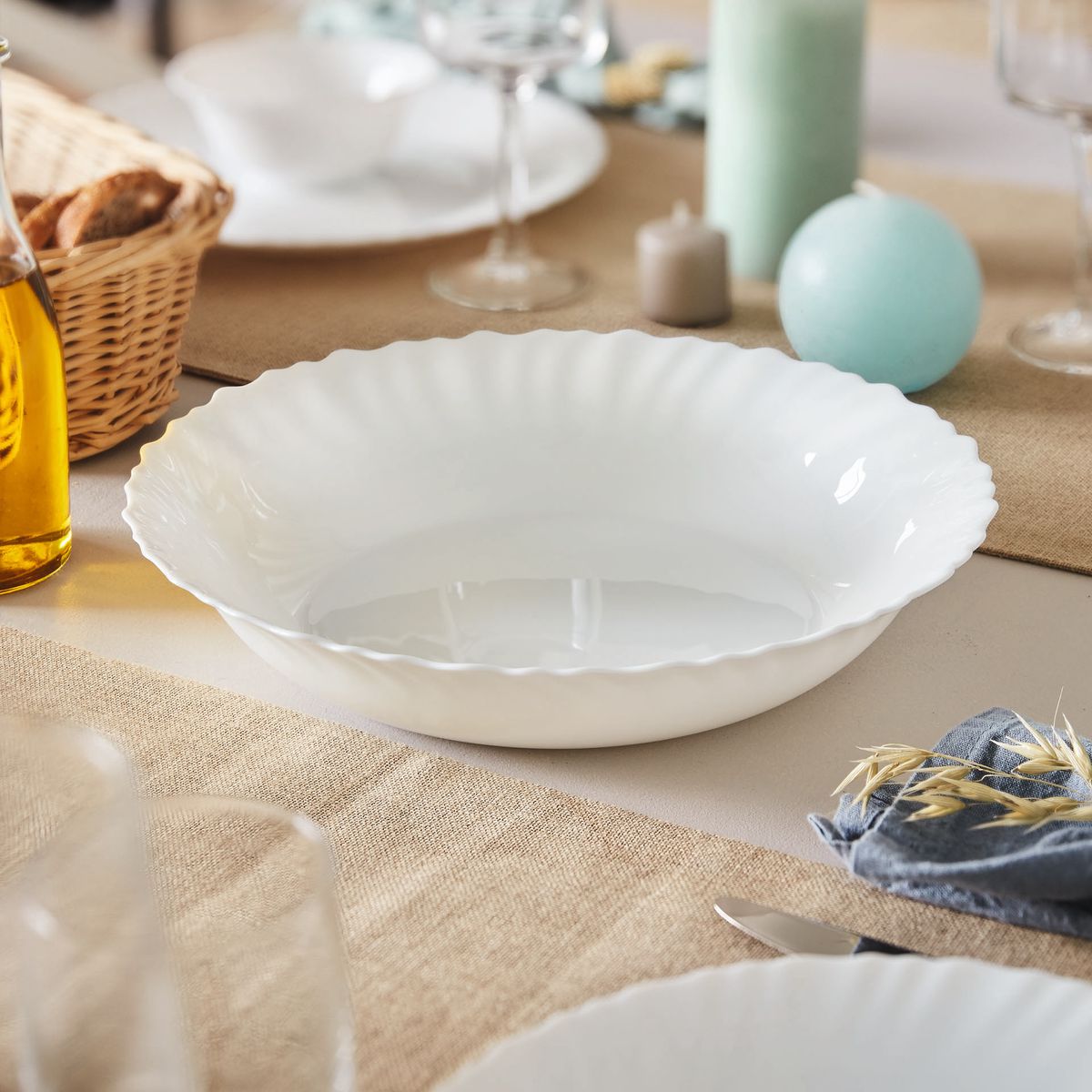 Plat blanc 28cl Feston - Luminarc