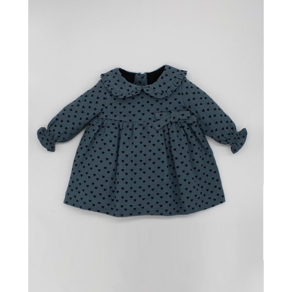 VESTIDO GASA CORAZONES AZUL