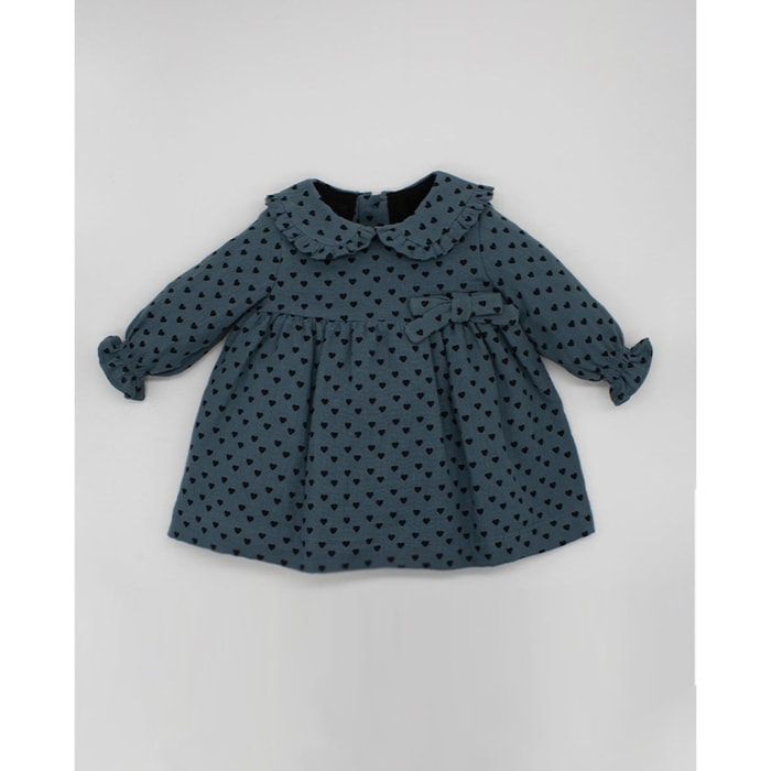 VESTIDO GASA CORAZONES AZUL