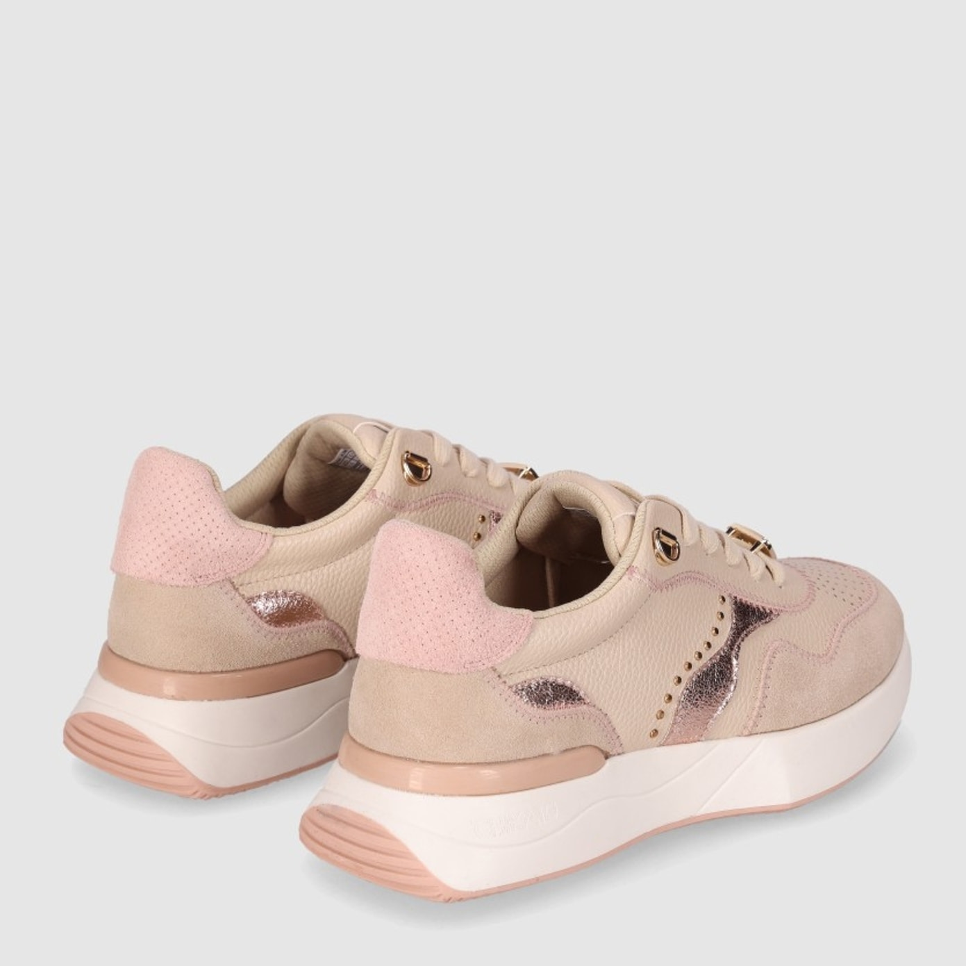 Deportivos de Serraje - Rosa - Tacón: 3 cm