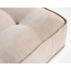 Marisol - canapé d'angle modulable 4 places - velours texturé - Beige