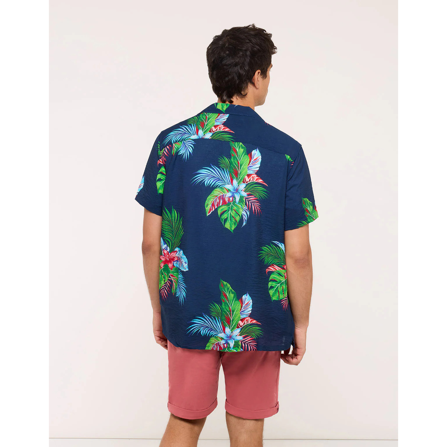 Camisa Manga Corta Azul Marino - Cattaneo