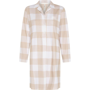 Camisón mujer de cuadros con botones