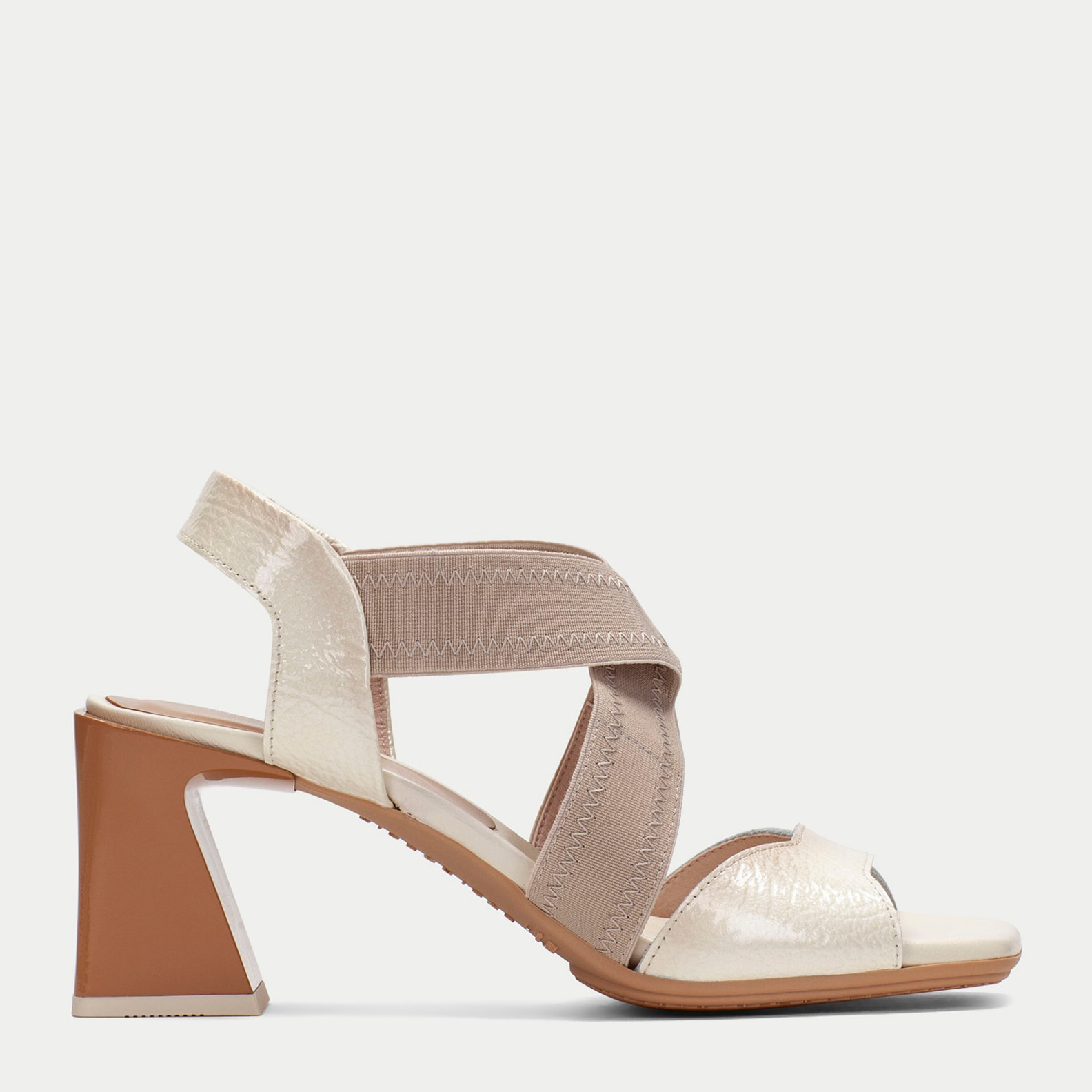 Sandalia Tacon Mallorca Crema 6,5 cm