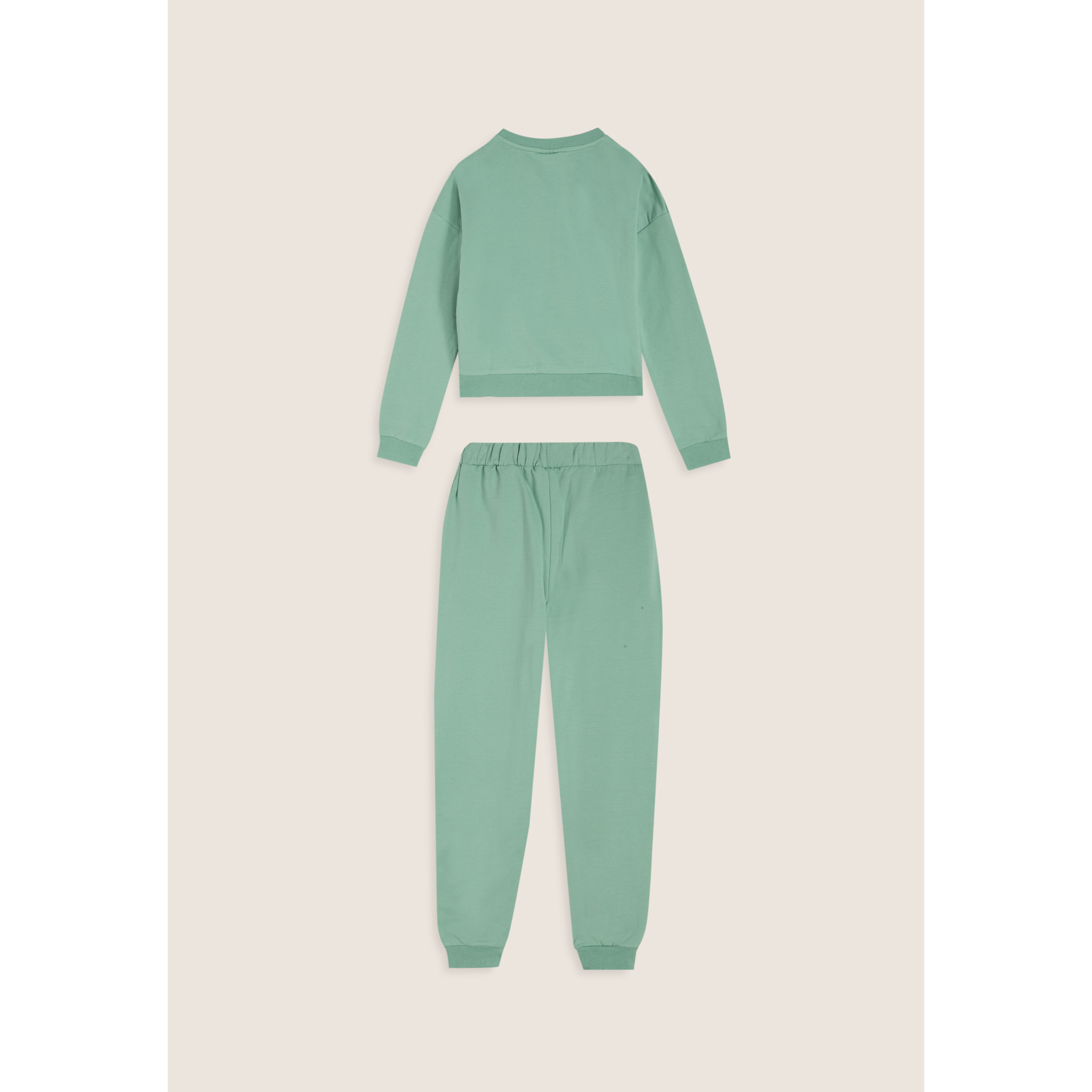 Tuta bambina in cotone con stampa metallizzata