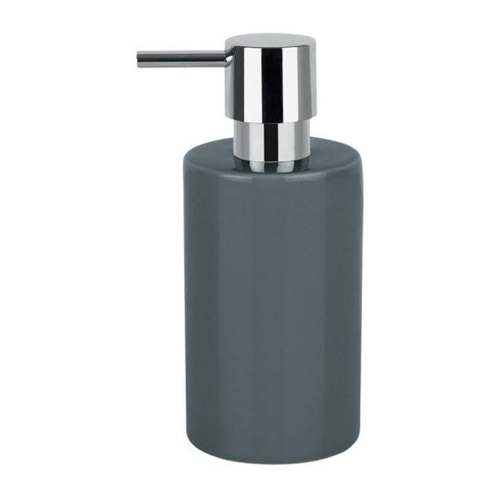 Distributeur de savon Céramique TUBE Gris Foncé Spirella