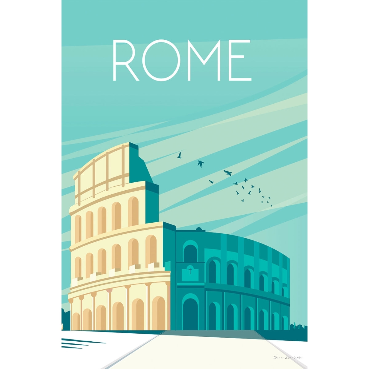 Tableau voyage Rome et Le colisée Tableau plexiglas