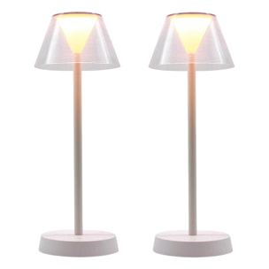 2 Lampes de table sans fil BEVERLY H34CM
