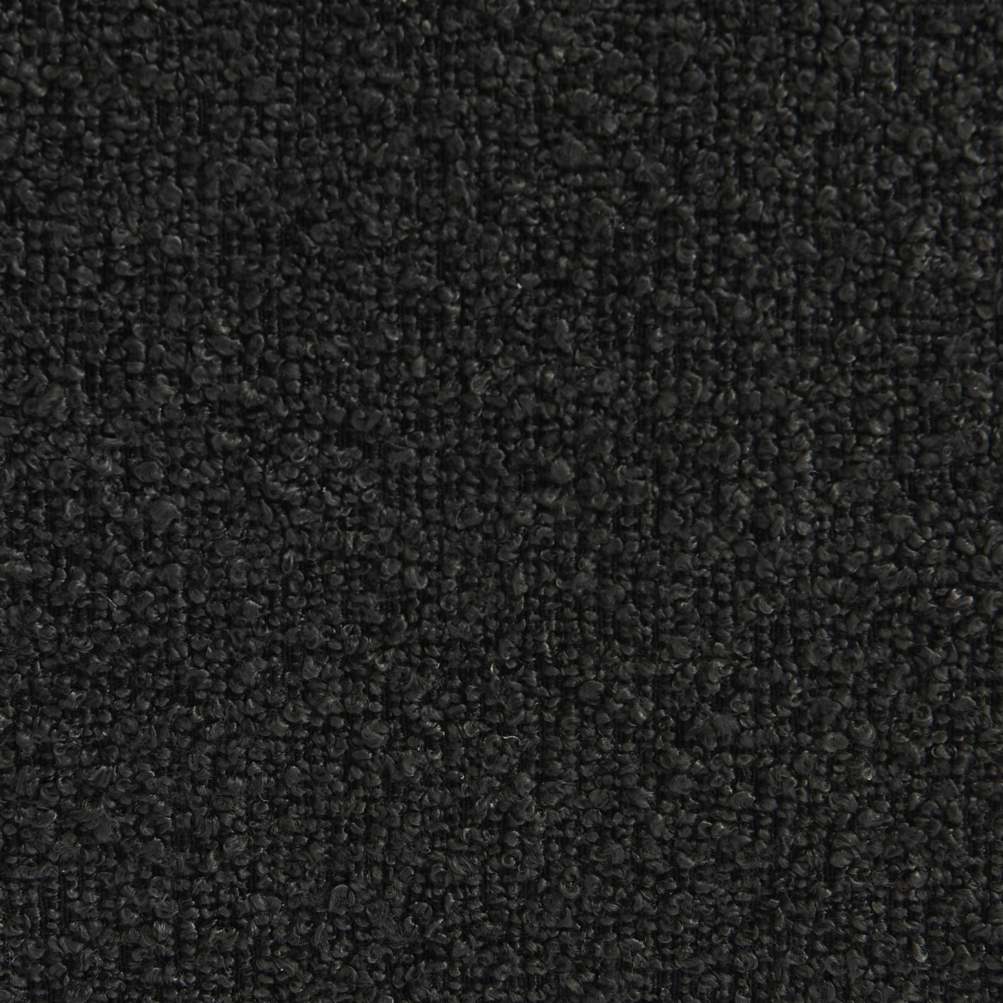 Chauffeuse bouclette texturée 1 place + repose pieds noir L 93 x P 104 x H 85cm - Boni