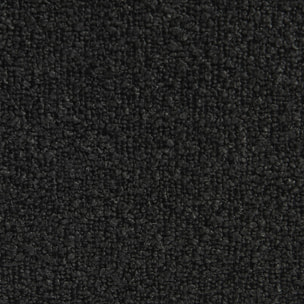 Chauffeuse bouclette texturée 1 place + repose pieds noir L 93 x P 104 x H 85cm - Boni