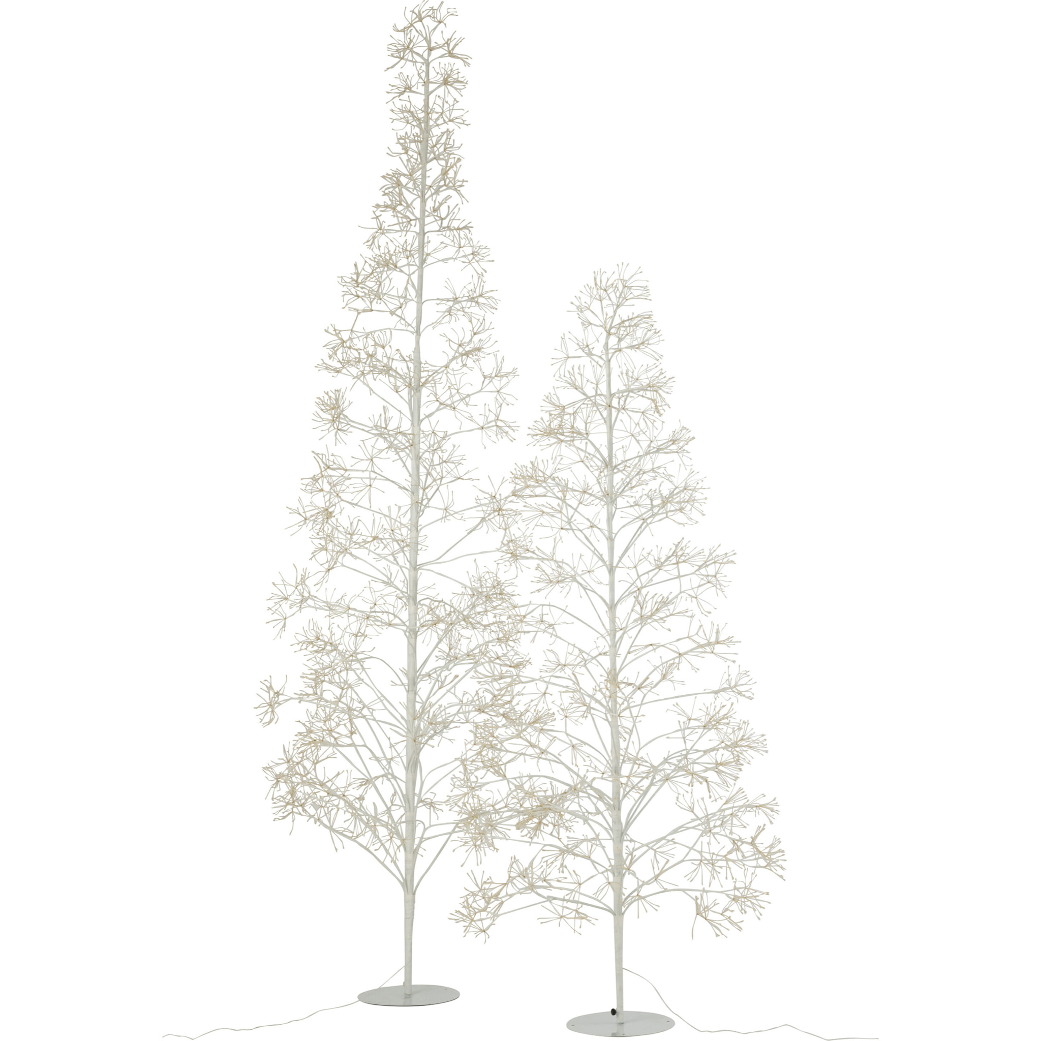 J-Line décoration Arbre 2700 Led - métal - blanc - large