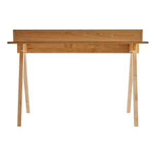 Bureau avec rangements bois clair L120 cm PULITO