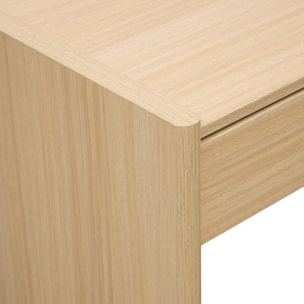 Bureau John rectangulaire 50x100cm 1 tiroir beige