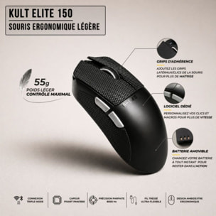 Souris Gamer Sans Fil THE G-LAB KULT ELITE M150