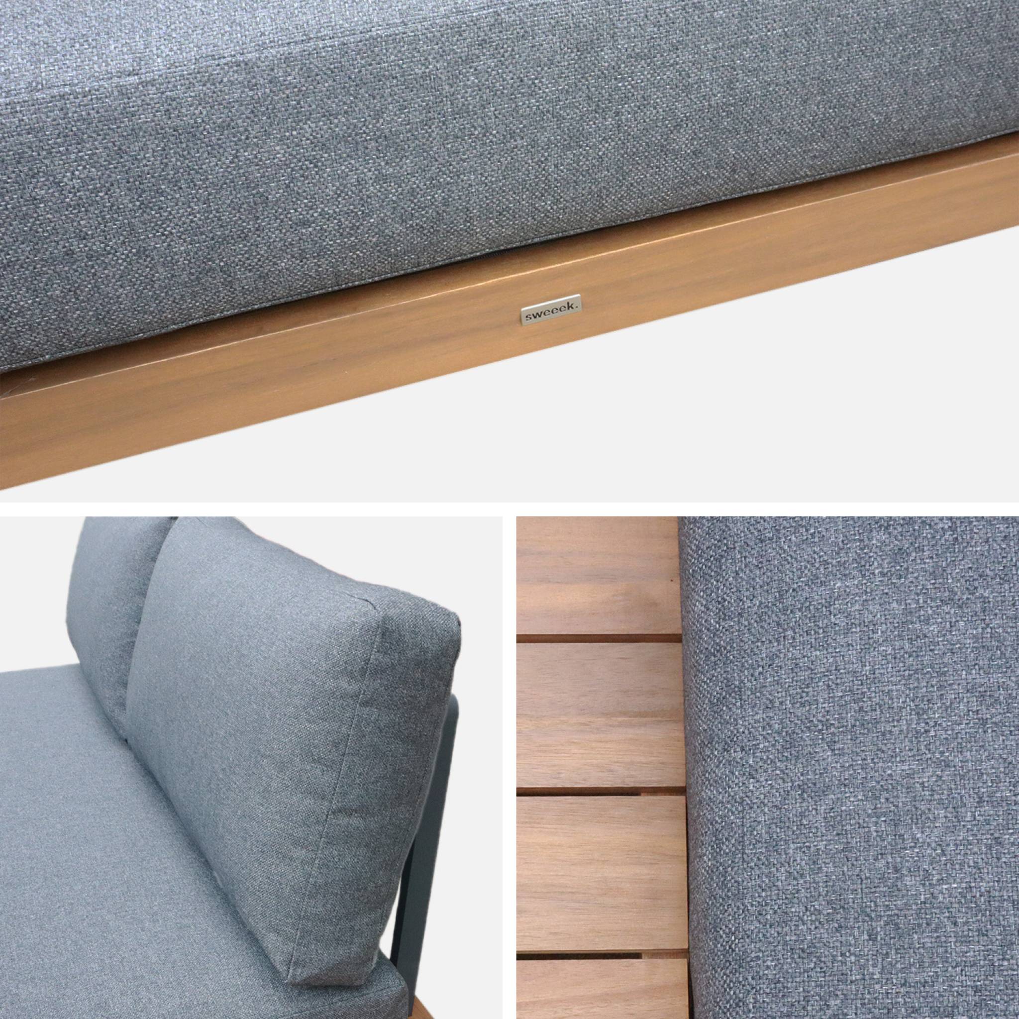 Banquette de jardin bois d'acacia et aluminium 2 places ACALIA LATIKA