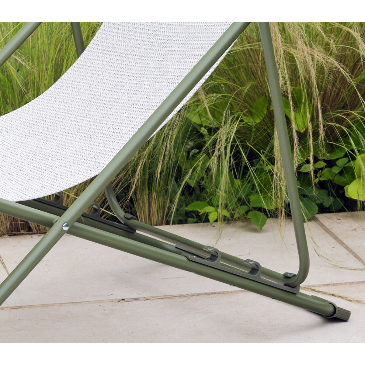 Lot de 6 Chiliennes en acier - vert mélèze - SUNNY