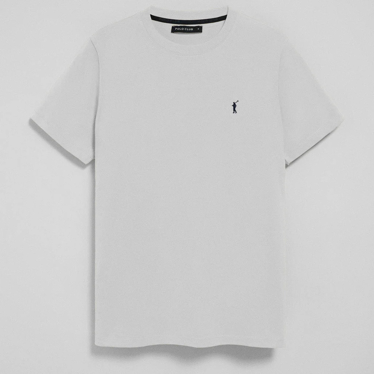 Pack de tres camisetas de manga corta azul marino, blanca y gris vigoré con logo Rigby Go