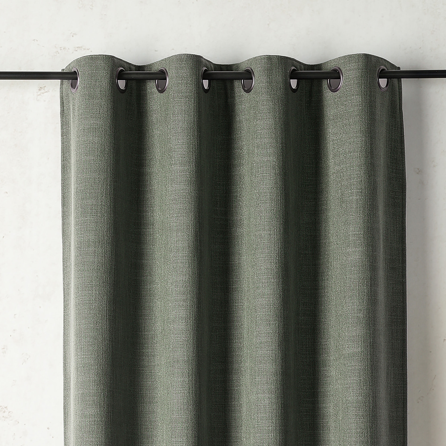 Rideau thermique et obscurcissant à envers polaire à oeillets - Vert