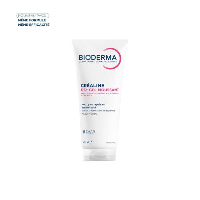Créaline DS+ Gel Nettoyant - Gel Moussant Apaisant Assainissant - Peaux Sensibles 200 ml