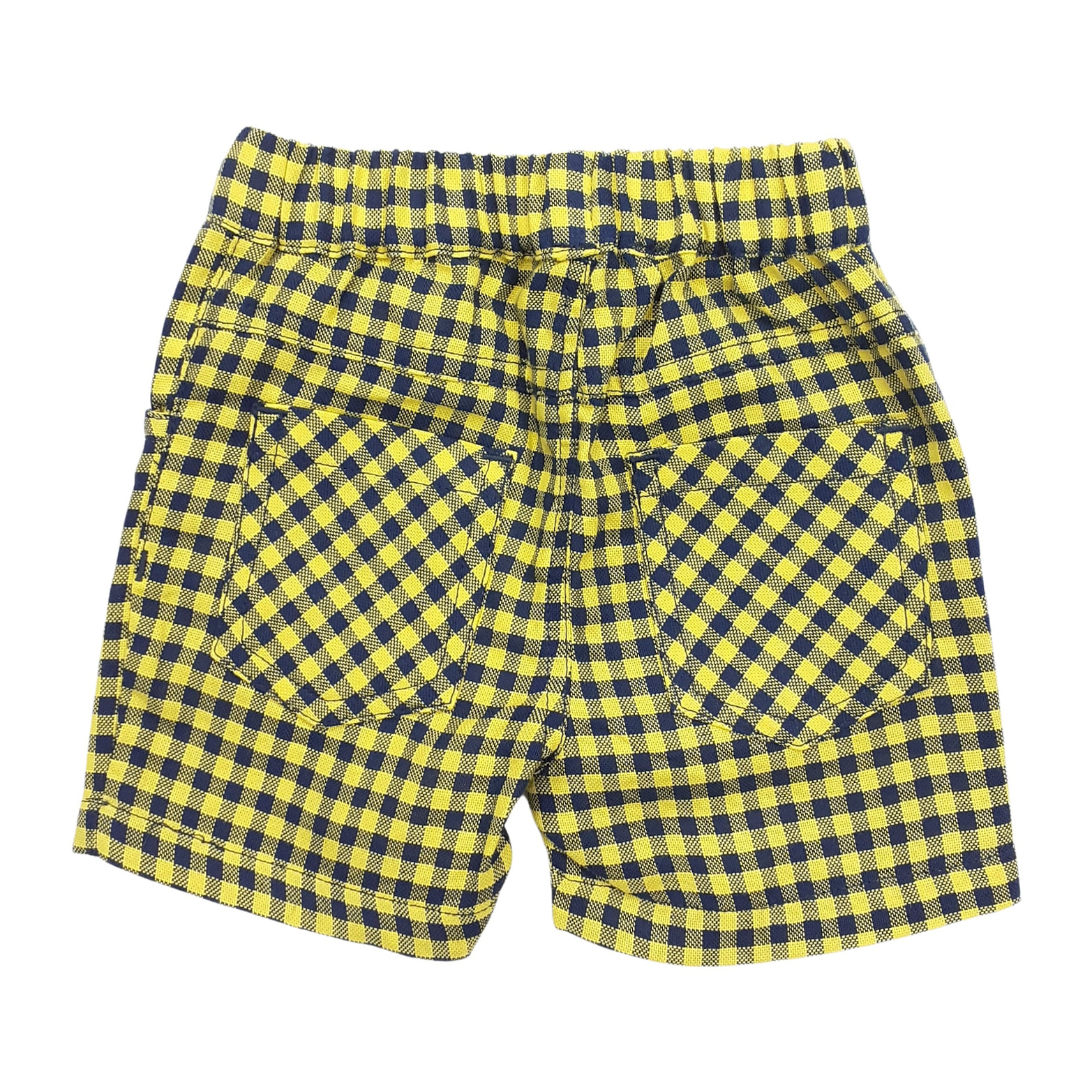 SHORT QUADRETTO GIALLO BLU