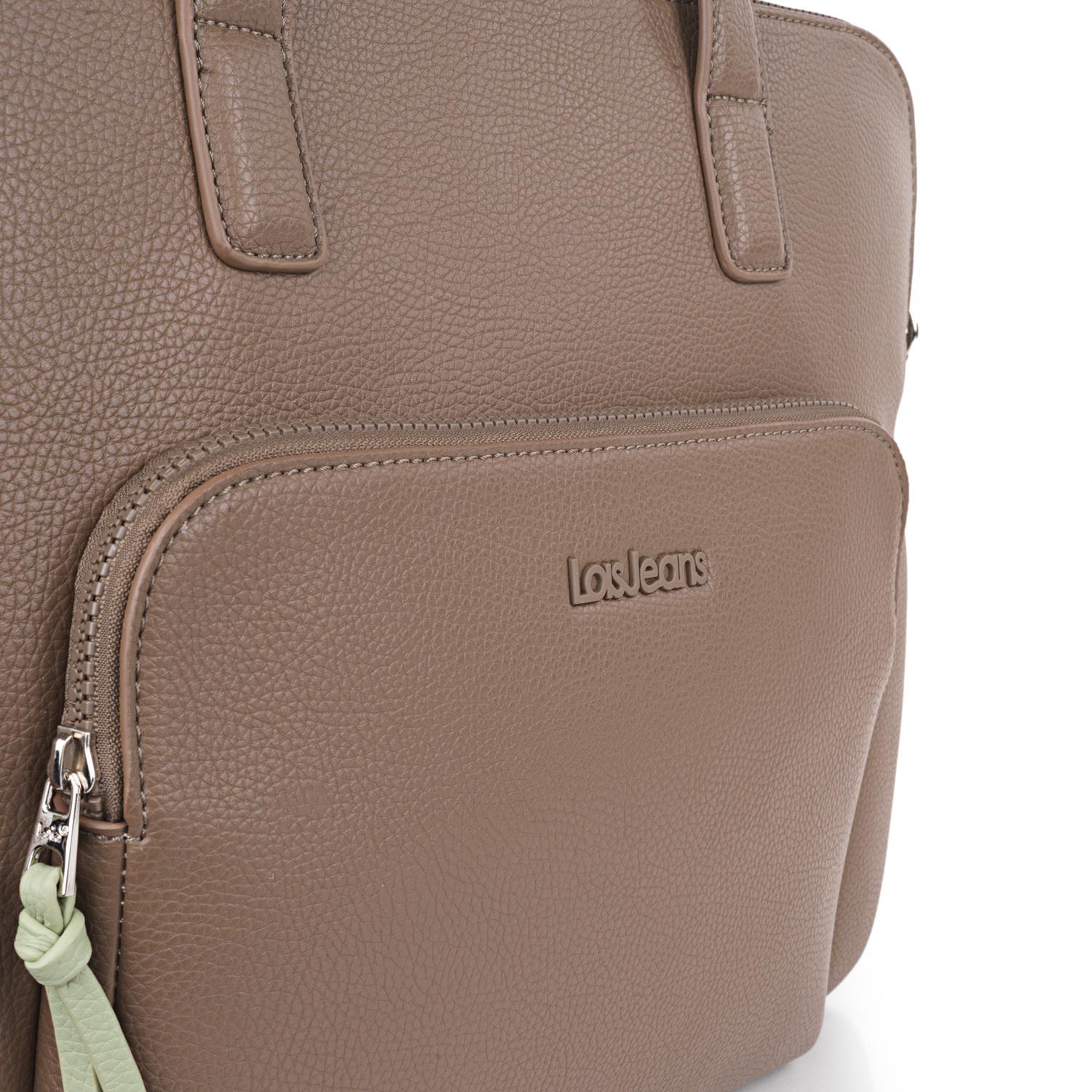 Bolso Maletin Portaordenador Mujer Lois Crandell Taupe