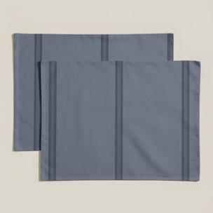 Lot de 2 sets de table anti-taches Nua Bleu Clair