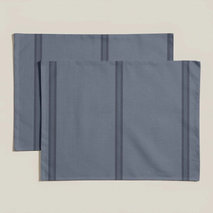 Lot de 2 sets de table anti-taches Nua Bleu Clair