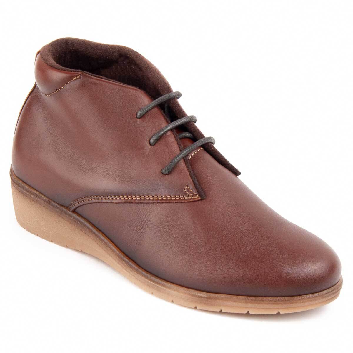 Botín De Cuña - Marrón - Altura: 4 Cm