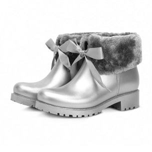 Stivali da bambino con fodera in pelliccia e fiocco