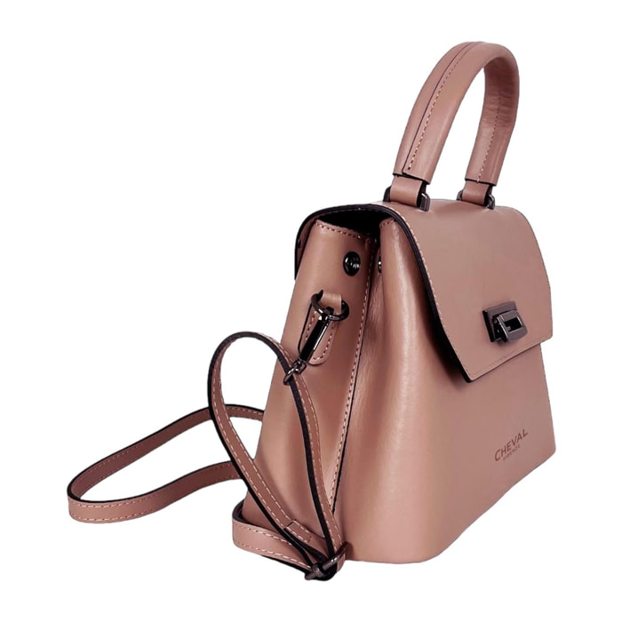 Bolso de mano Cheval Firenze Vittoria Rosa Empolvado