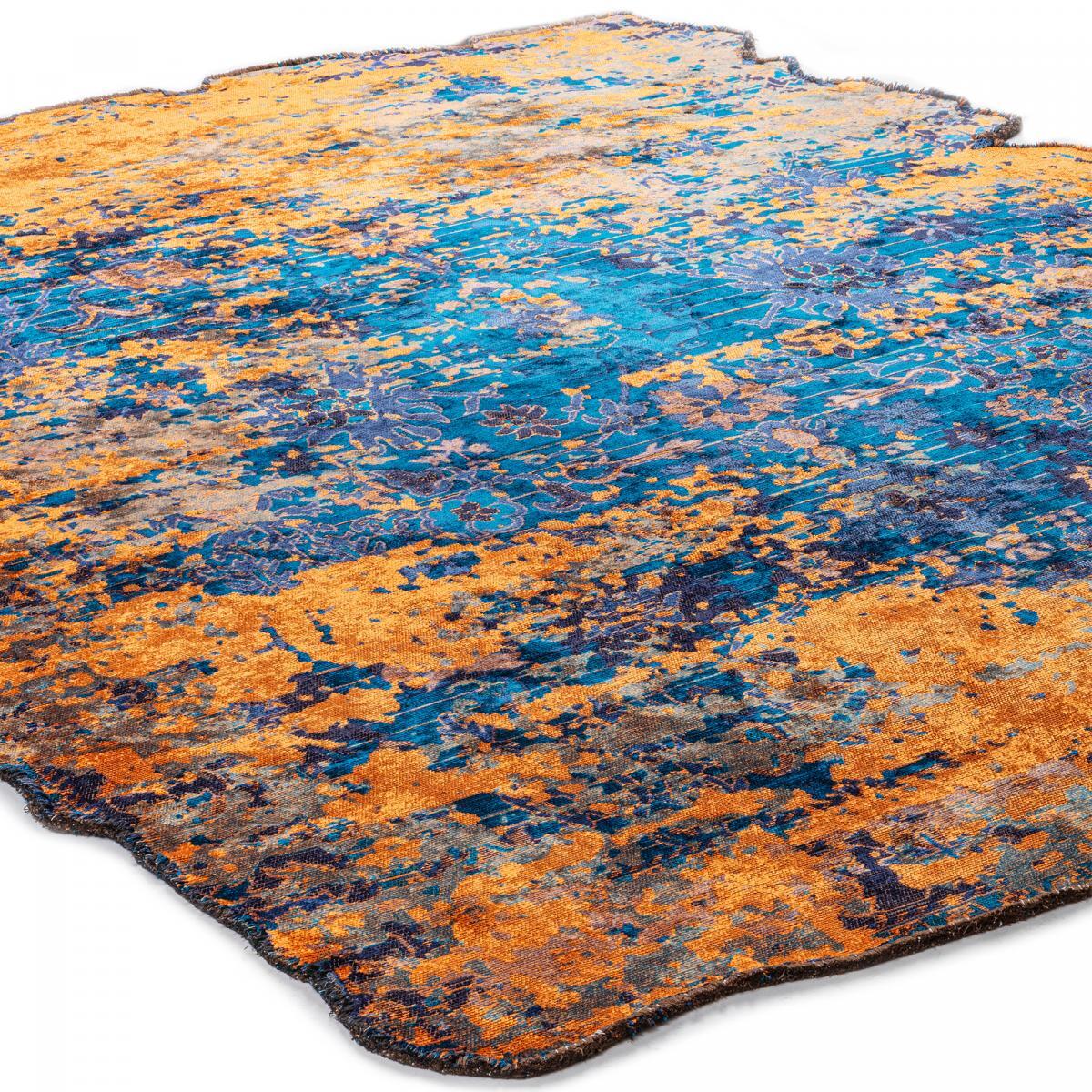 ATINOU Tapis salon kilim, Forme originale, Tissé à la main