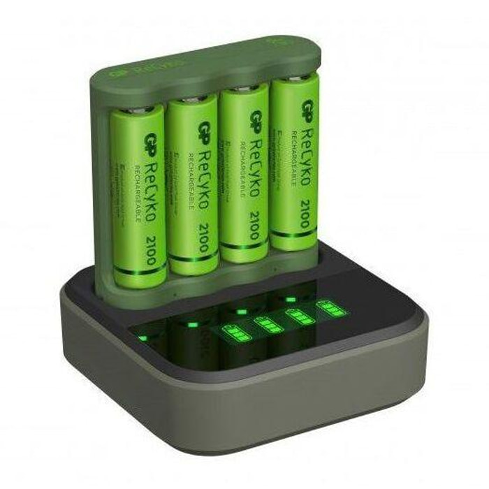 Chargeur GP + 4xAA 2100 mAh + station de charge