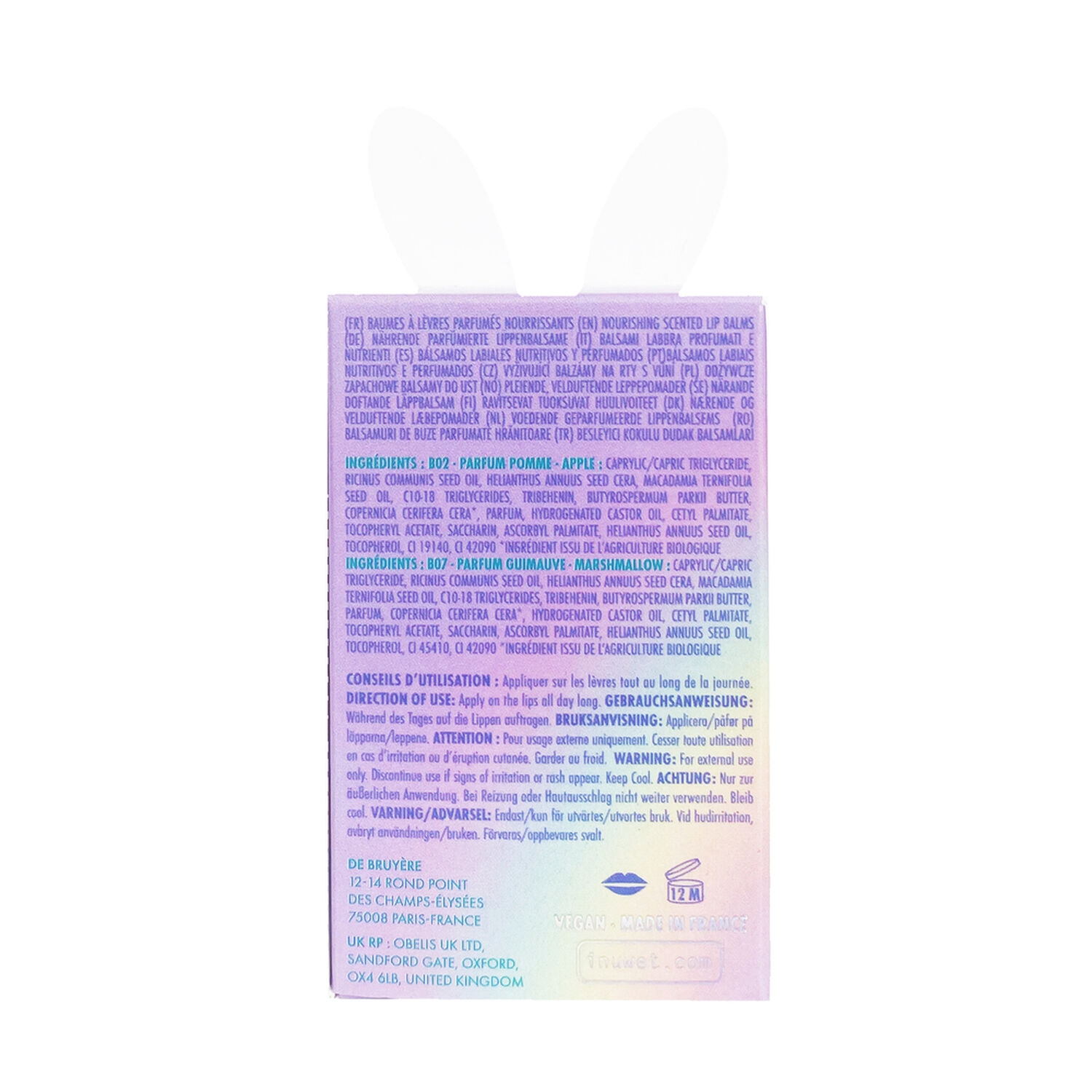 Pomme Guimauve - Coffret  Baumes à Lèvres