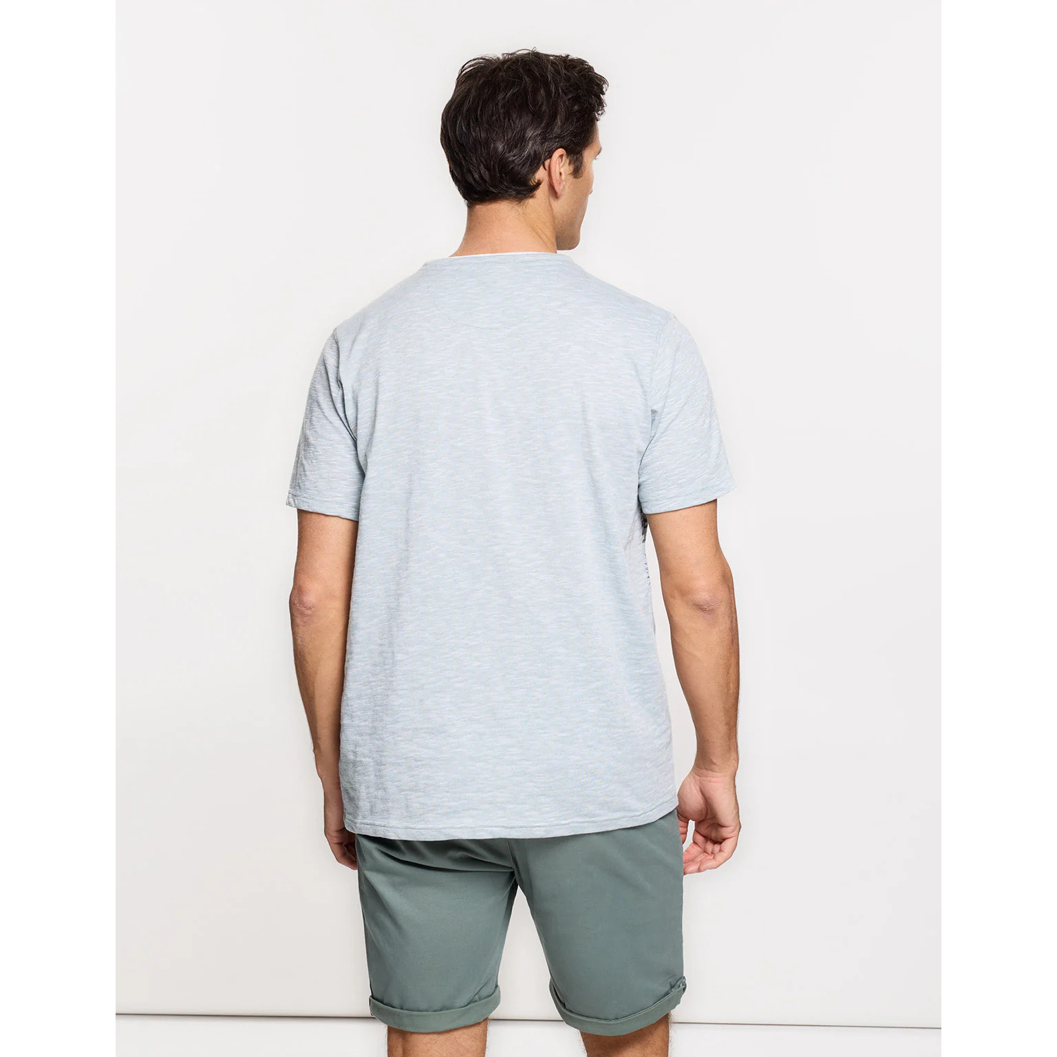 Camiseta Manga Corta Estampado Tropical Verde - Cliffs