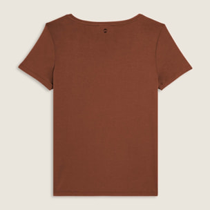 T-shirt donna con logo strass e glitter